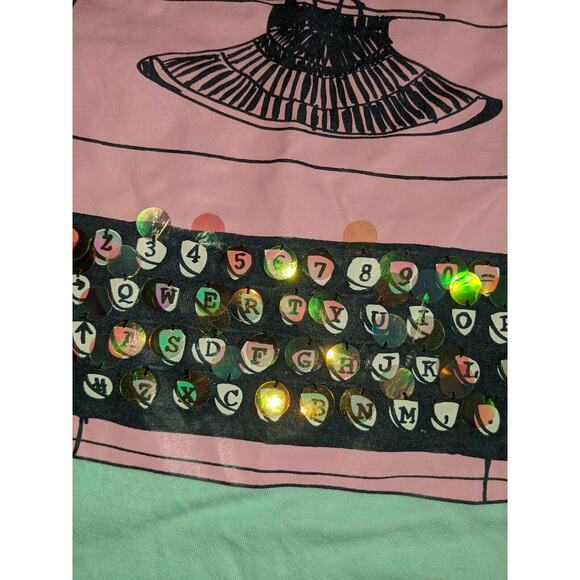 Cherokee girls sz. 10/12 mint green "just my type" cute, fun design. - Picture 5 of 6